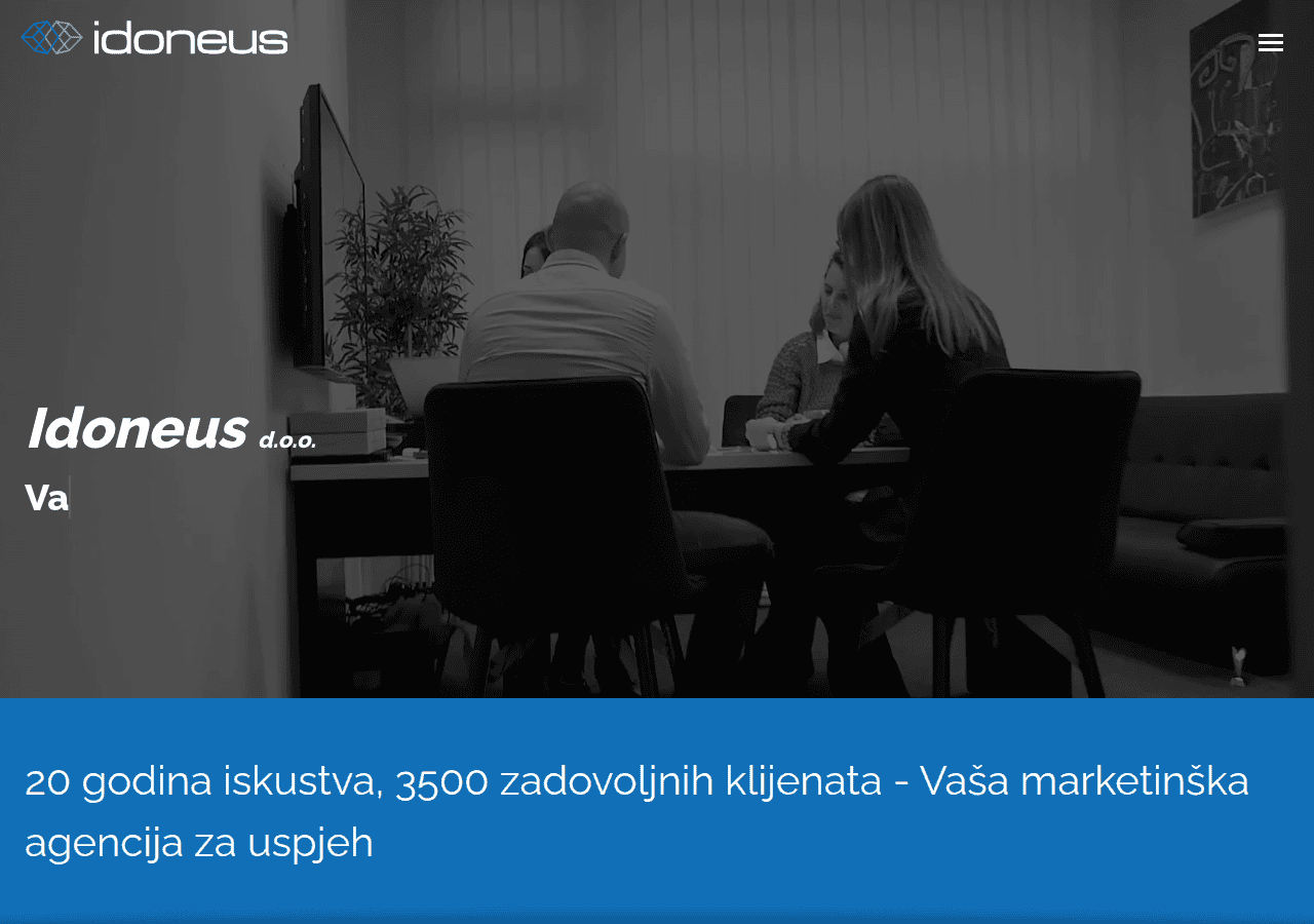 Screenshot of idoneus.hr