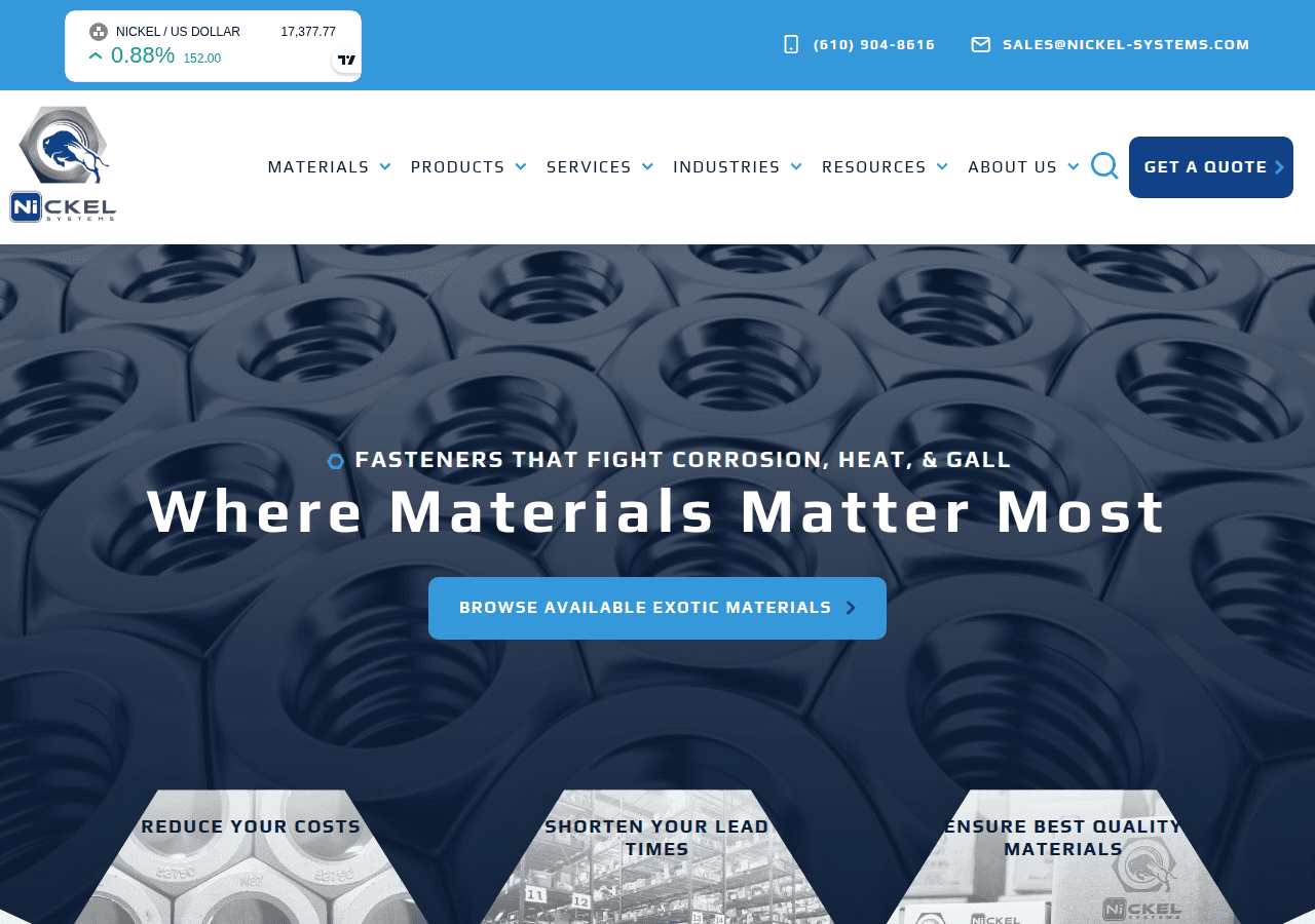 Screenshot of nickel-systems.com