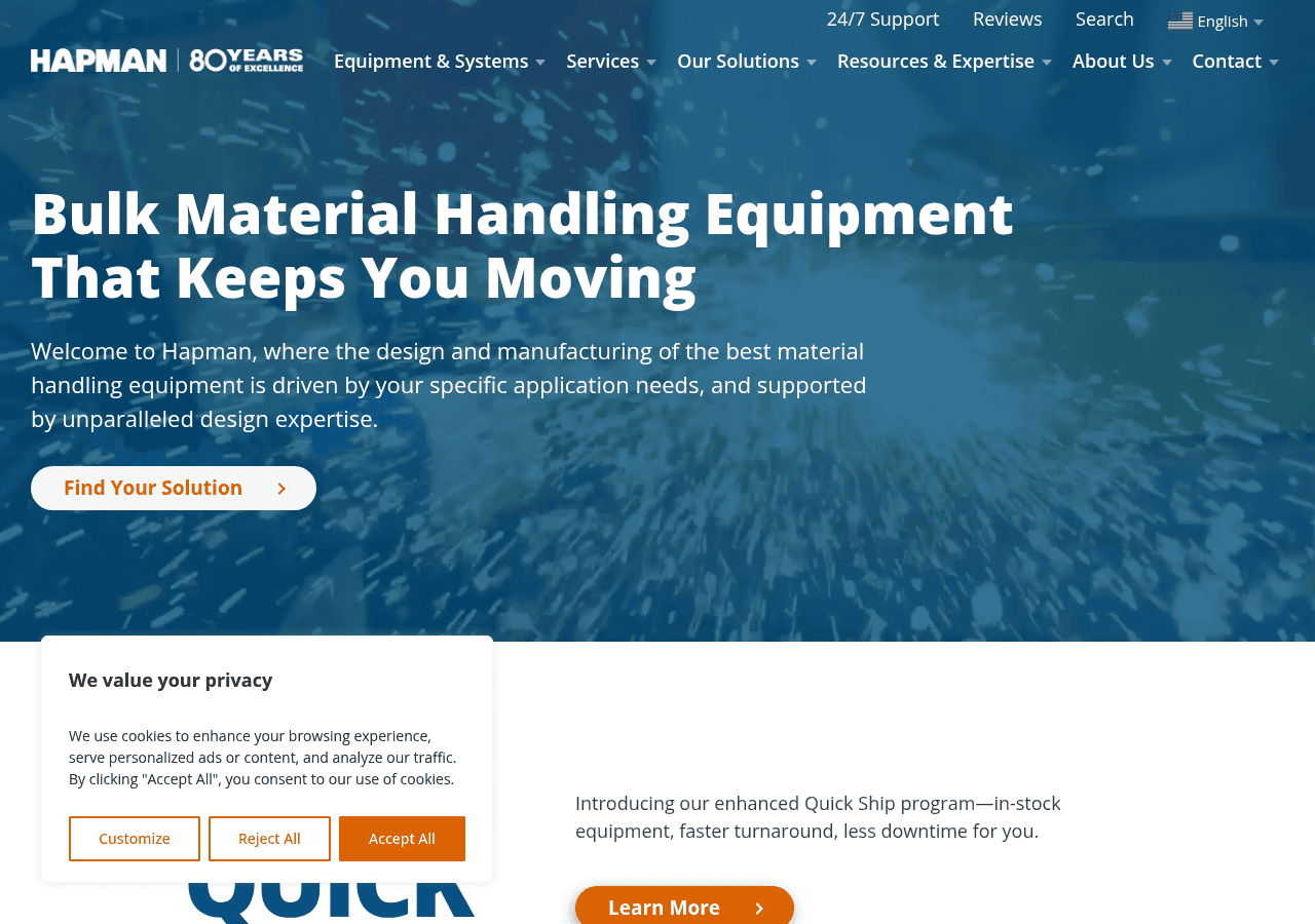 Screenshot of hapman.com