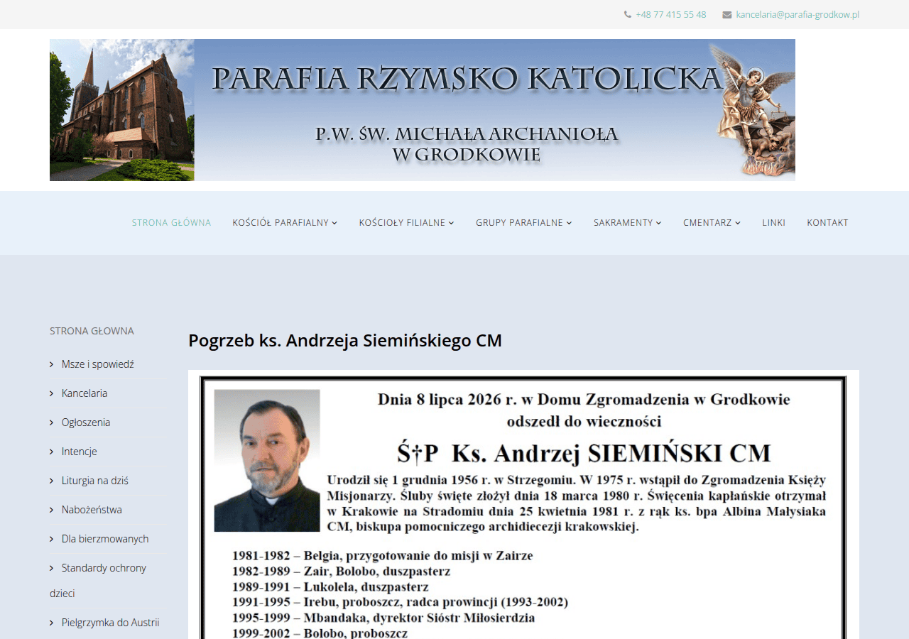 Screenshot of parafia-grodkow.pl