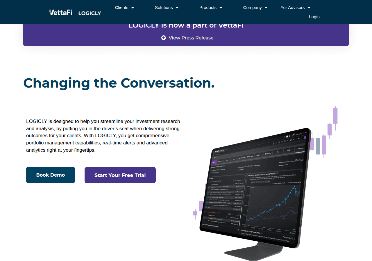 Screenshot of logicly.finance