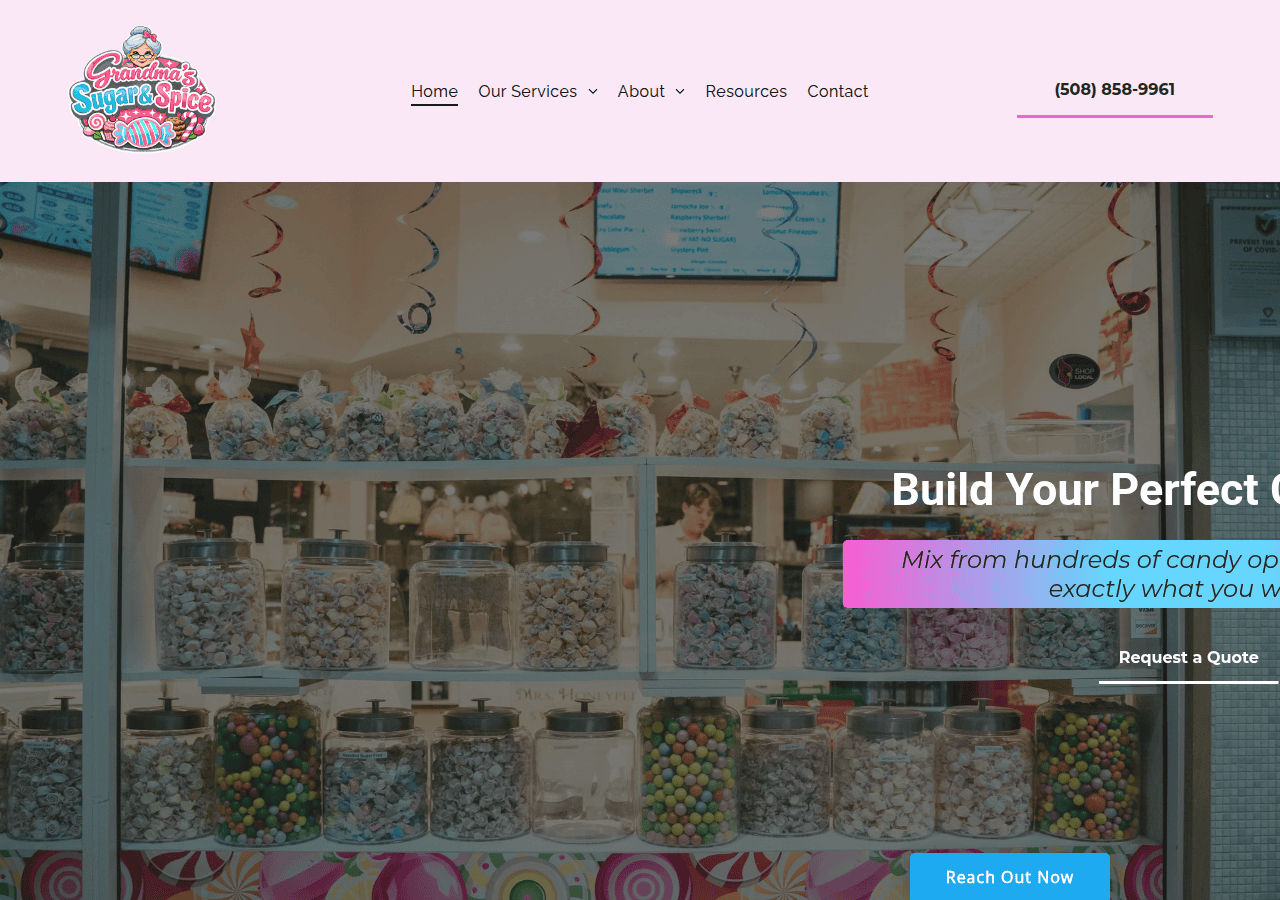 Screenshot of grandmassugarandspice.com