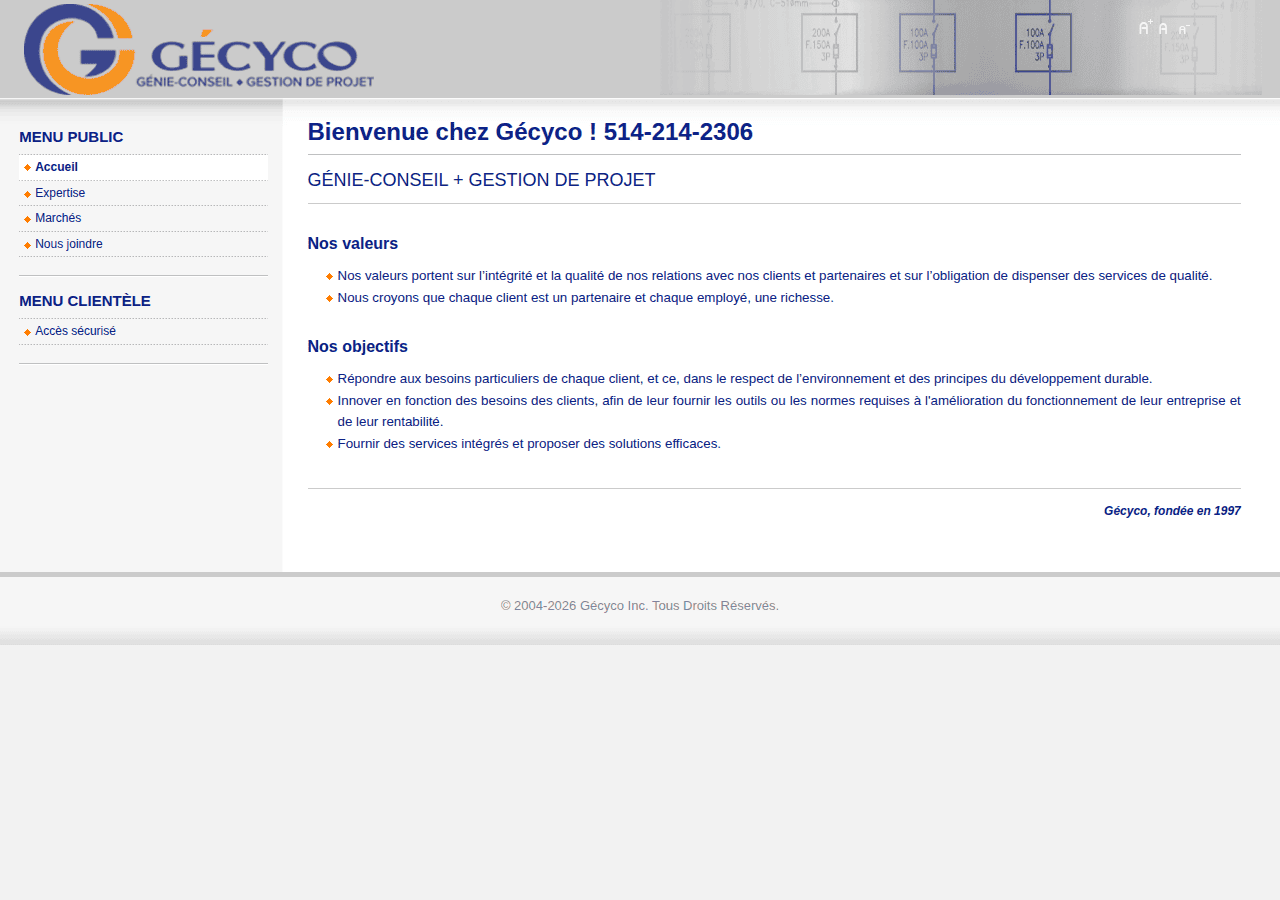 Screenshot of gecyco.com
