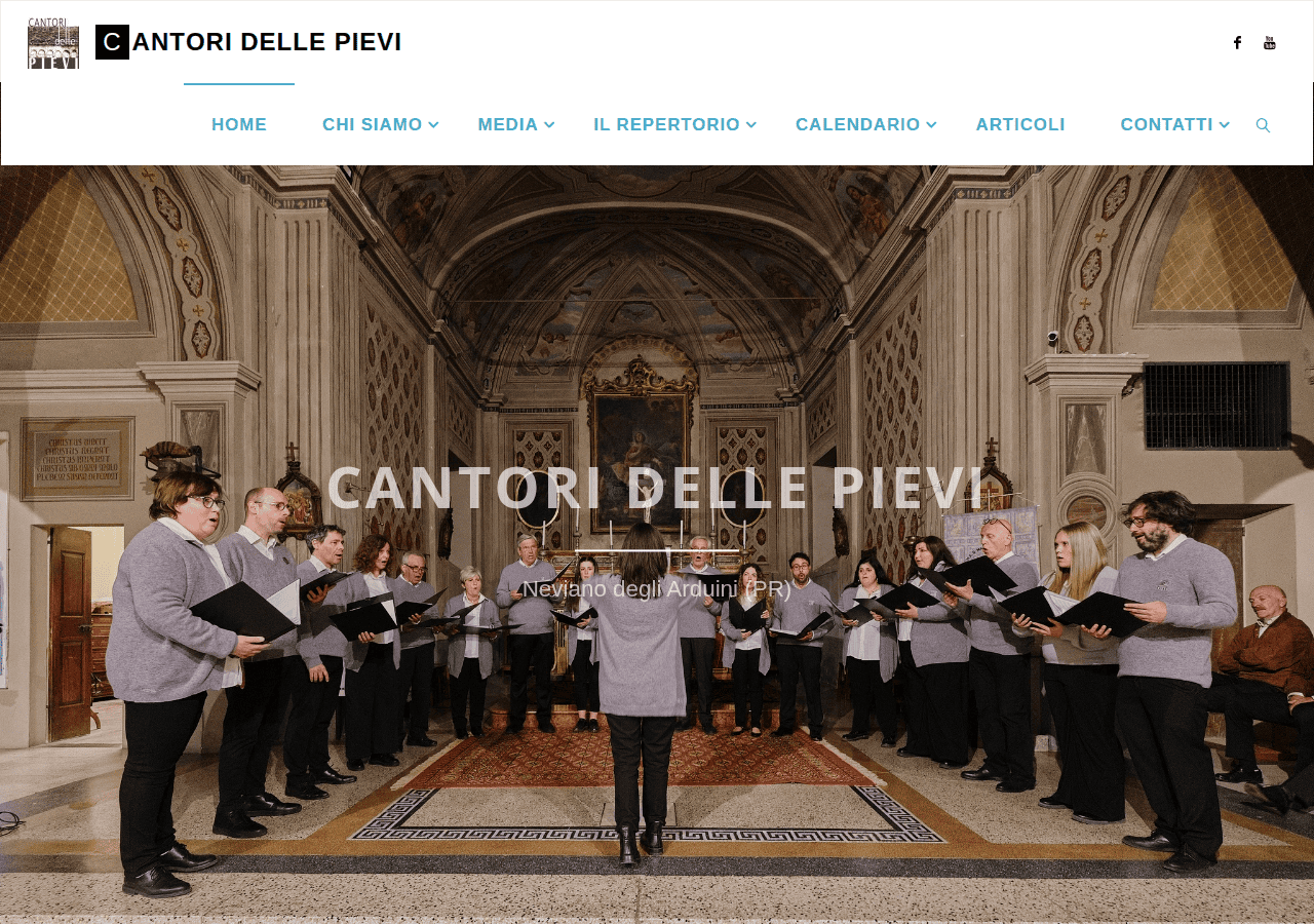 Screenshot of cantoridellepievi.altervista.org