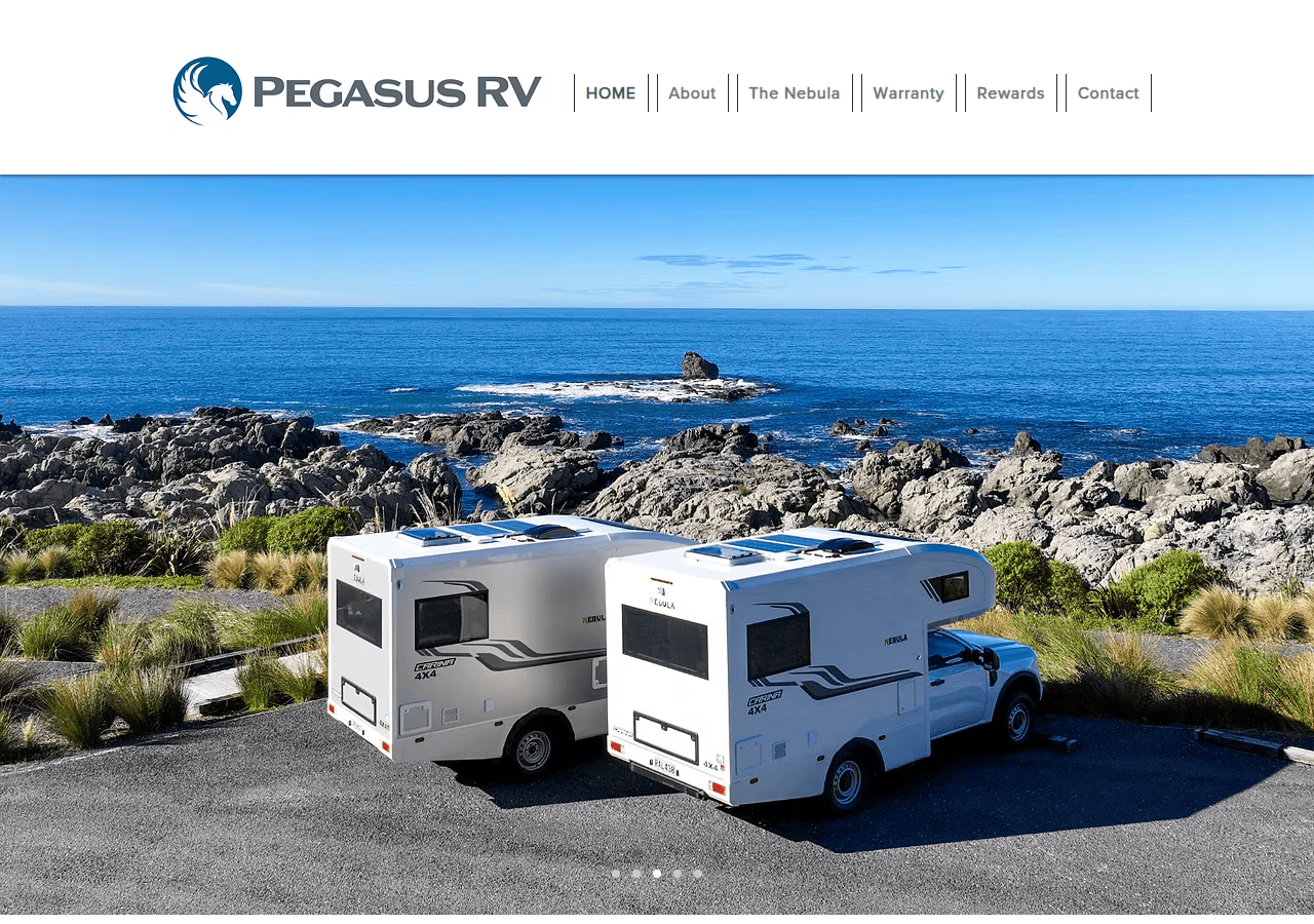 Screenshot of pegasusrv.co.nz