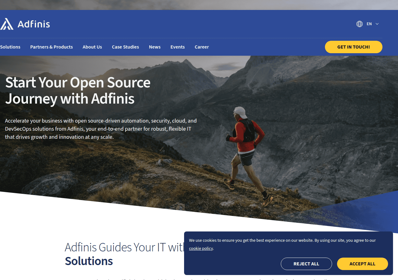 Screenshot of adfinis.com