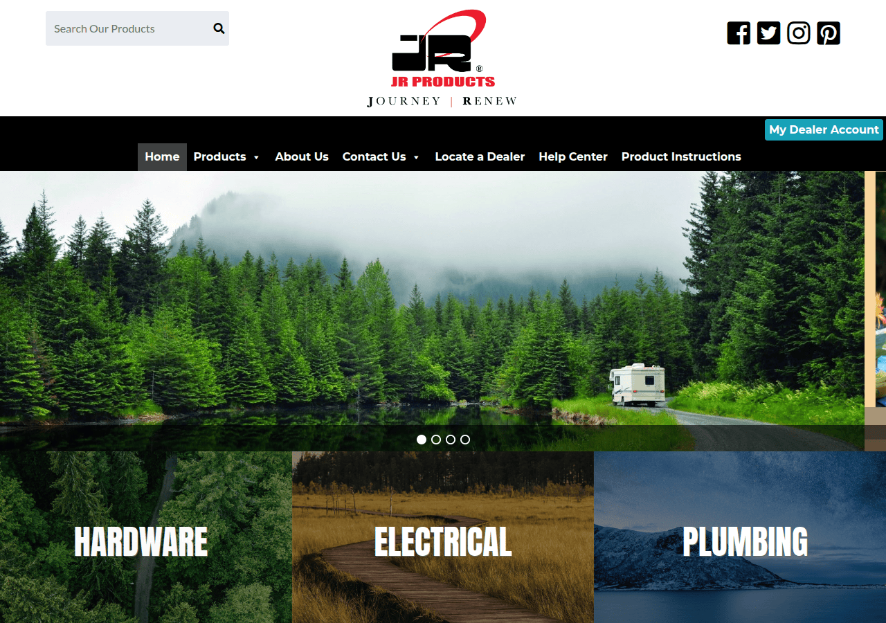 Screenshot of jrproducts.net
