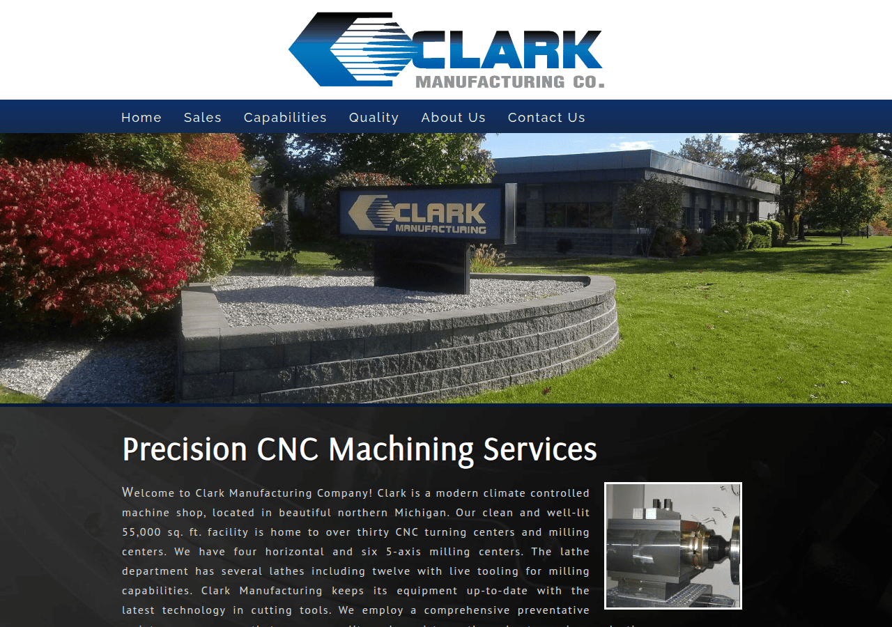 Screenshot of clarkmfg.com