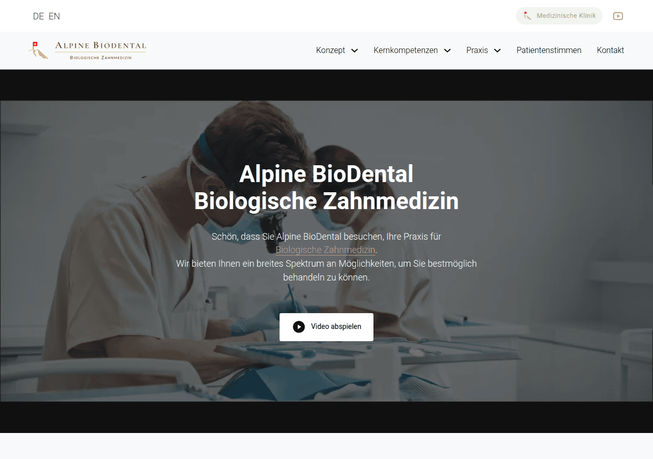 Screenshot of alpine-biodental.ch