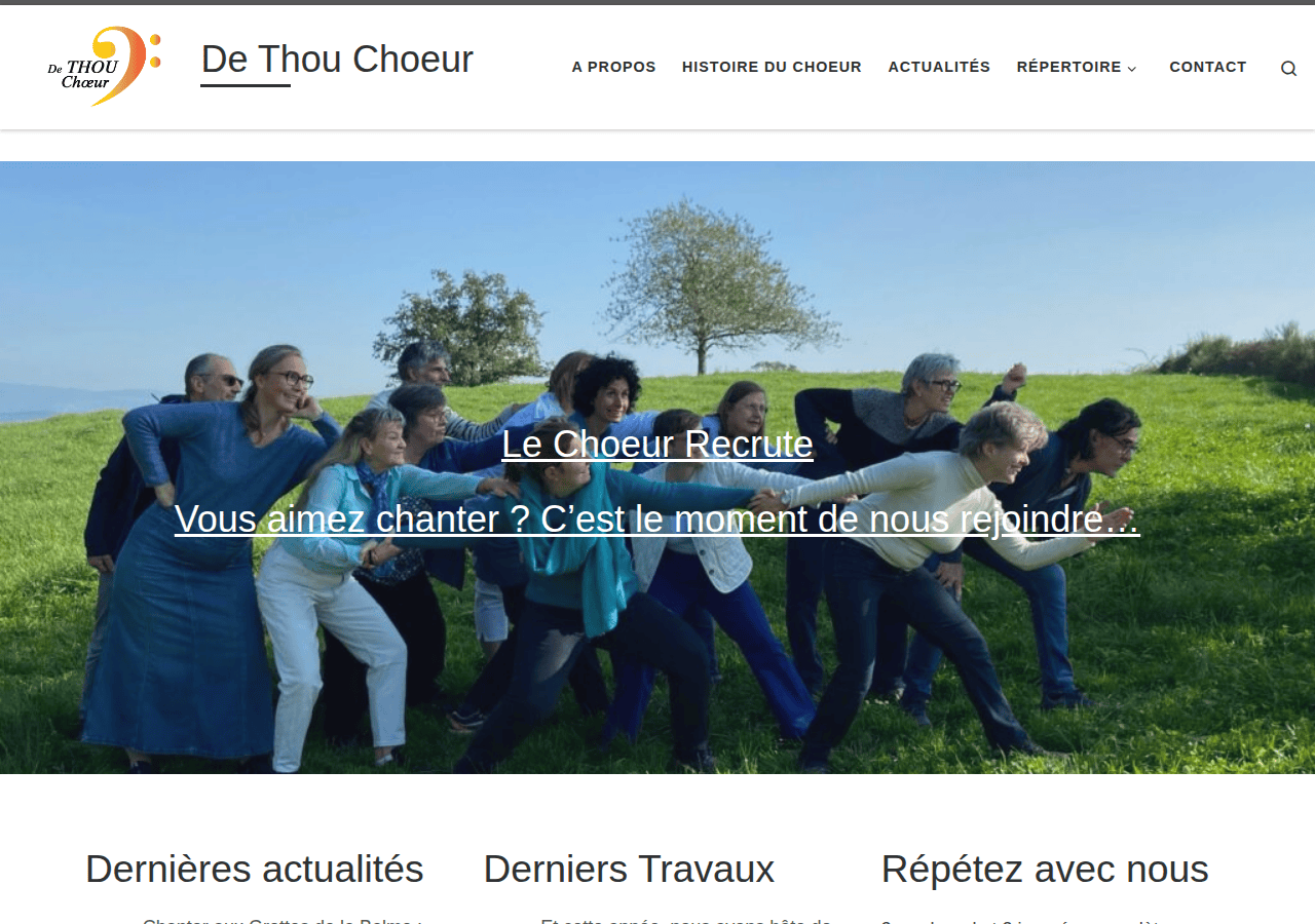 Screenshot of de-thou-choeur.fr