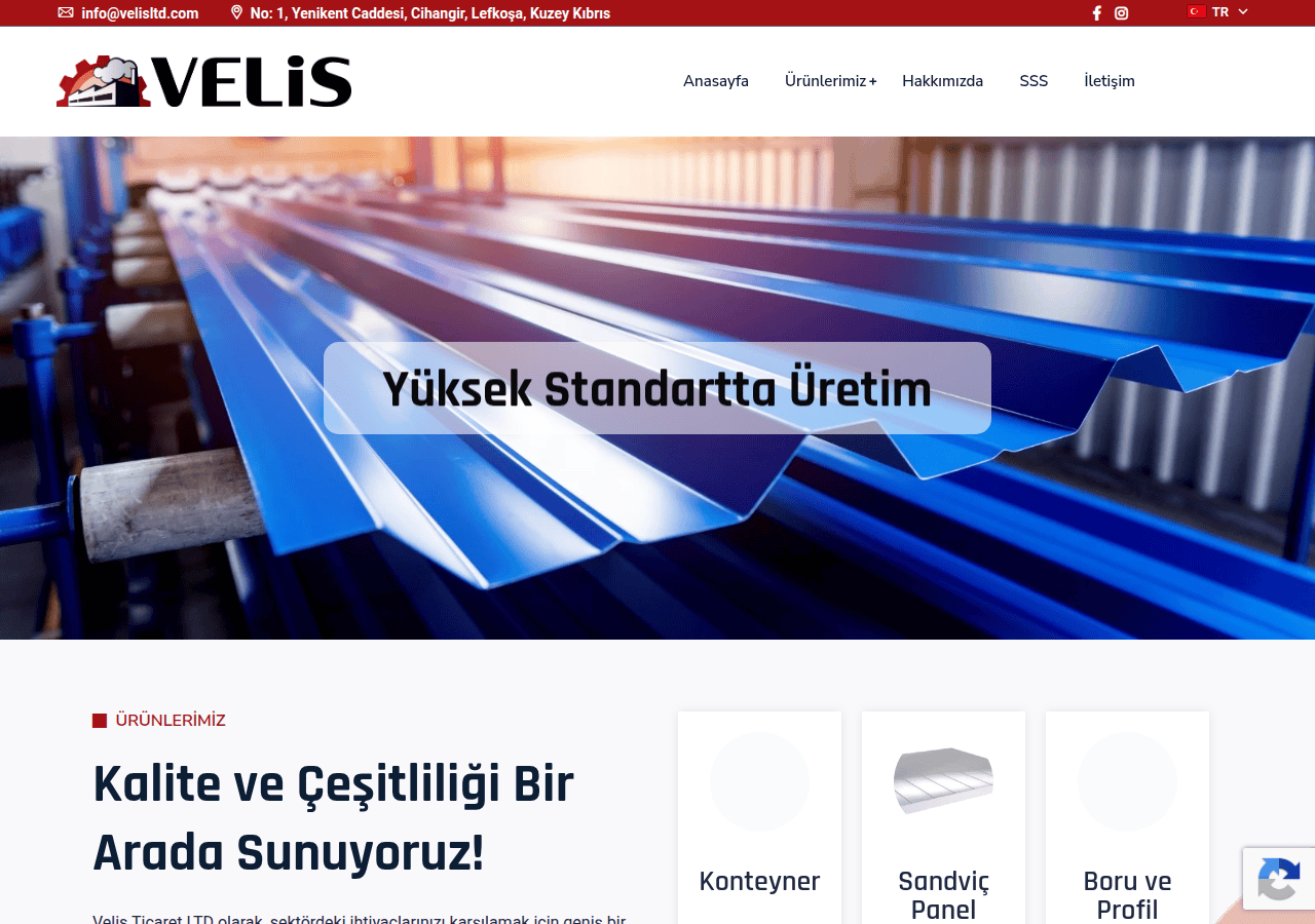 Screenshot of velisltd.com