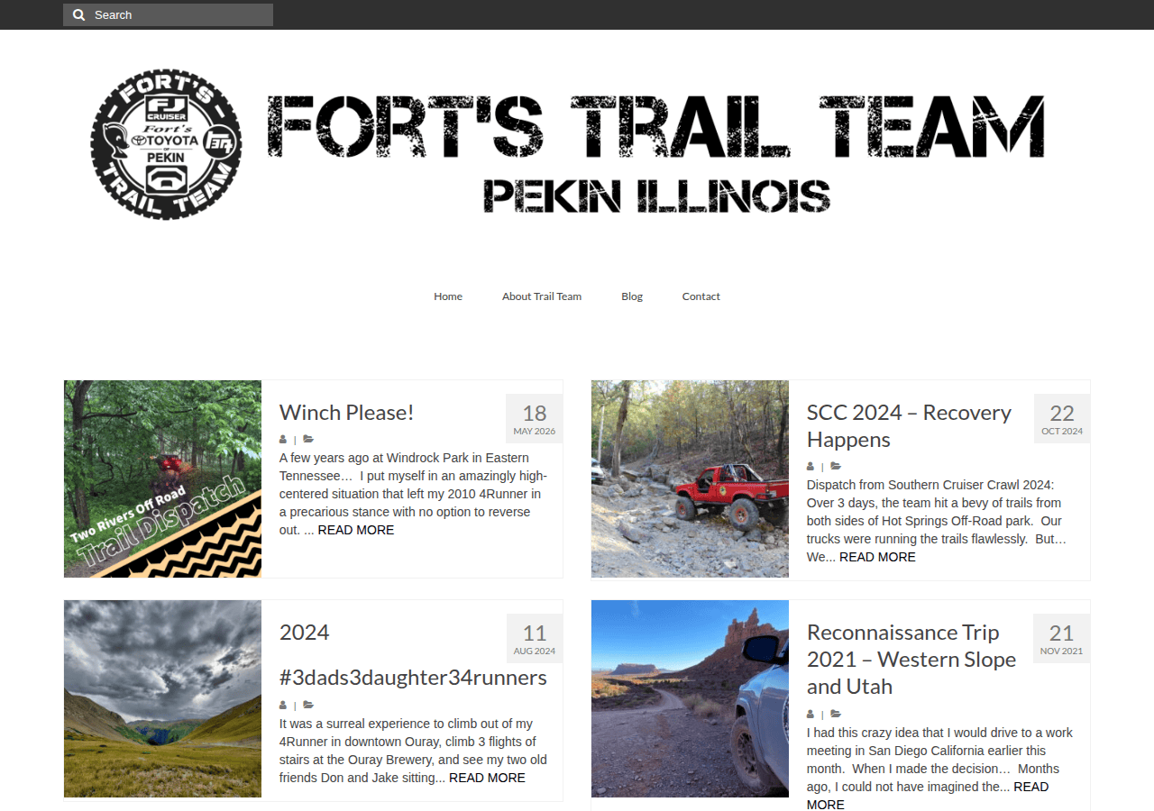 Screenshot of fortstrailteam.com