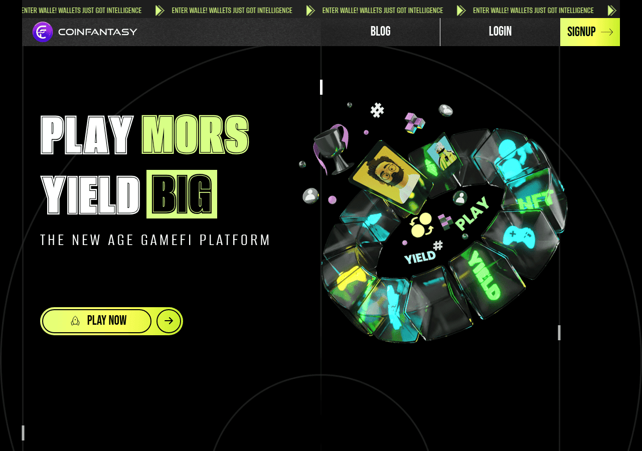 Screenshot of coinfantasy.io