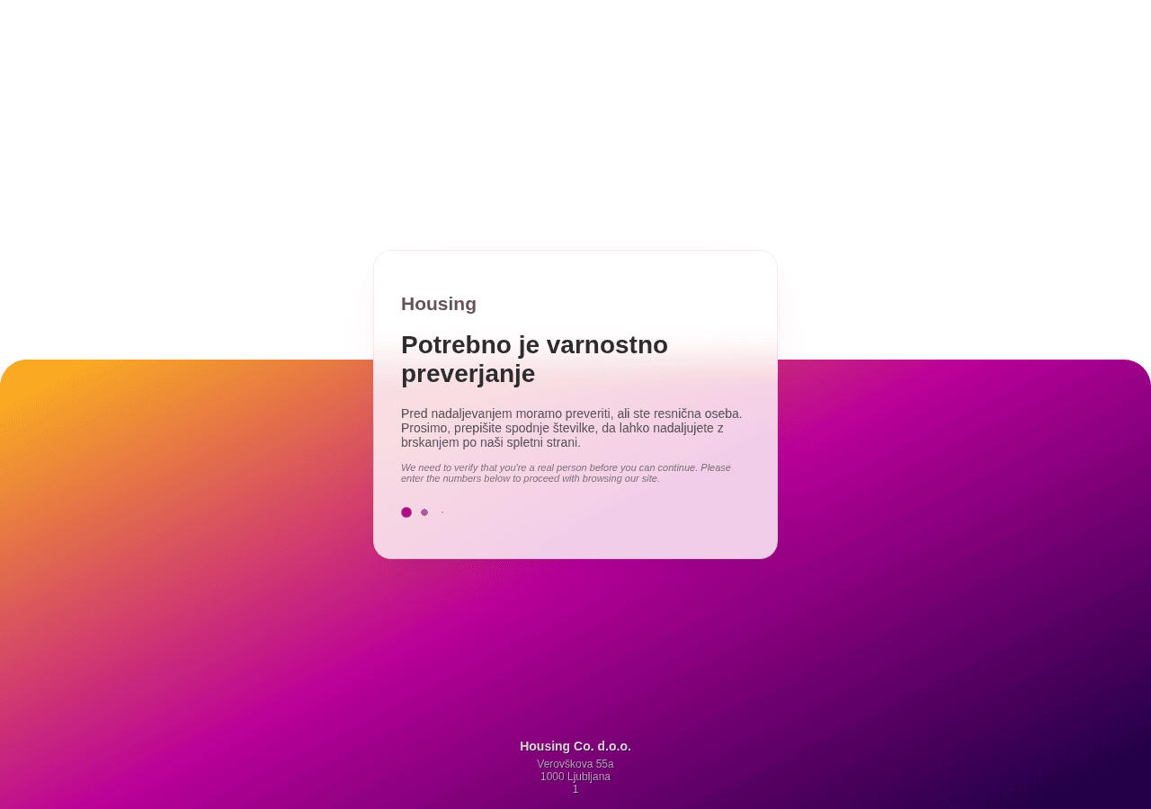 Screenshot of housing.si