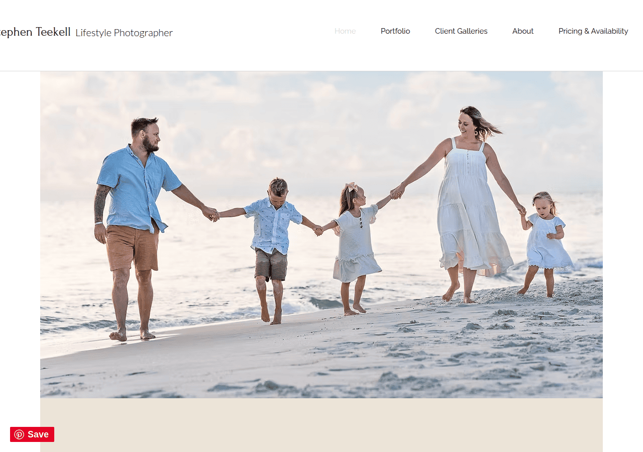 Screenshot of stephenteekellphotography.com