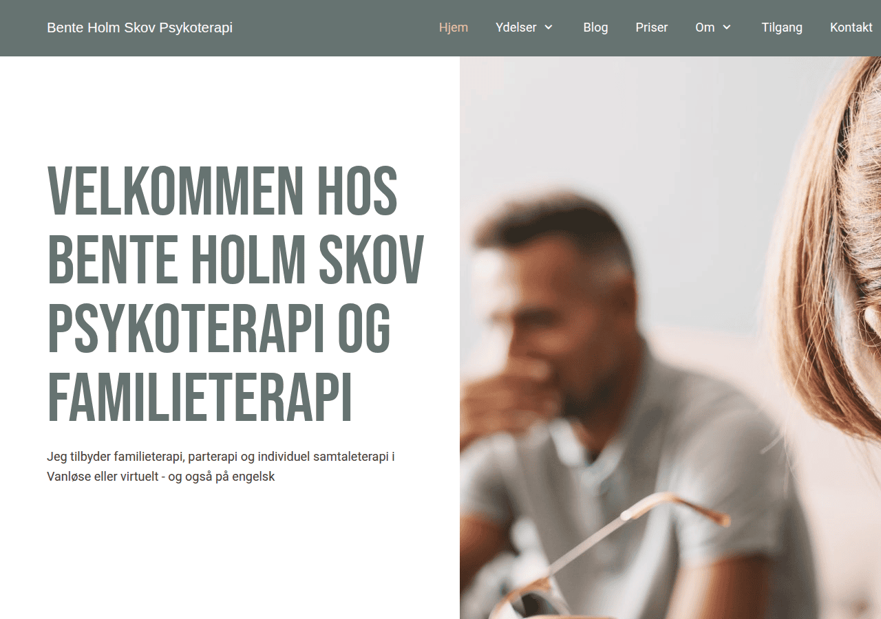 Screenshot of benteholmskov.dk