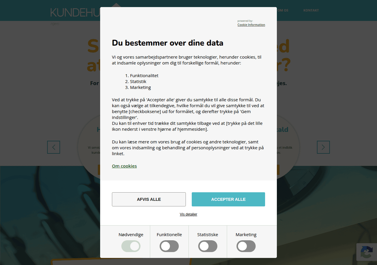 Screenshot of kundehus.dk