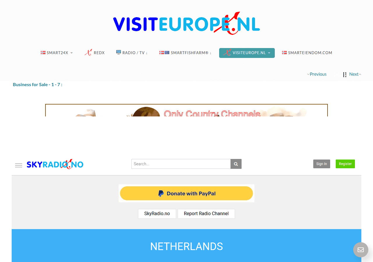 Screenshot of visiteurope.nl