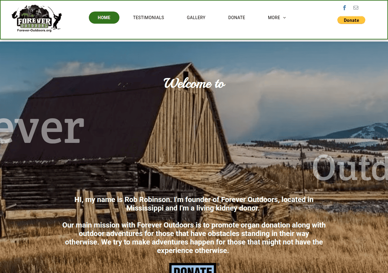 Screenshot of forever-outdoors.org