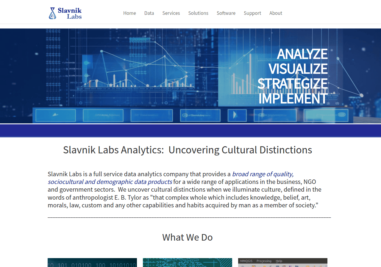 Screenshot of slavniklabs.com
