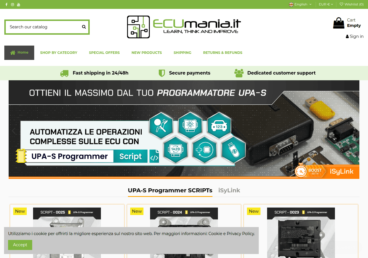 Screenshot of ecumania.it