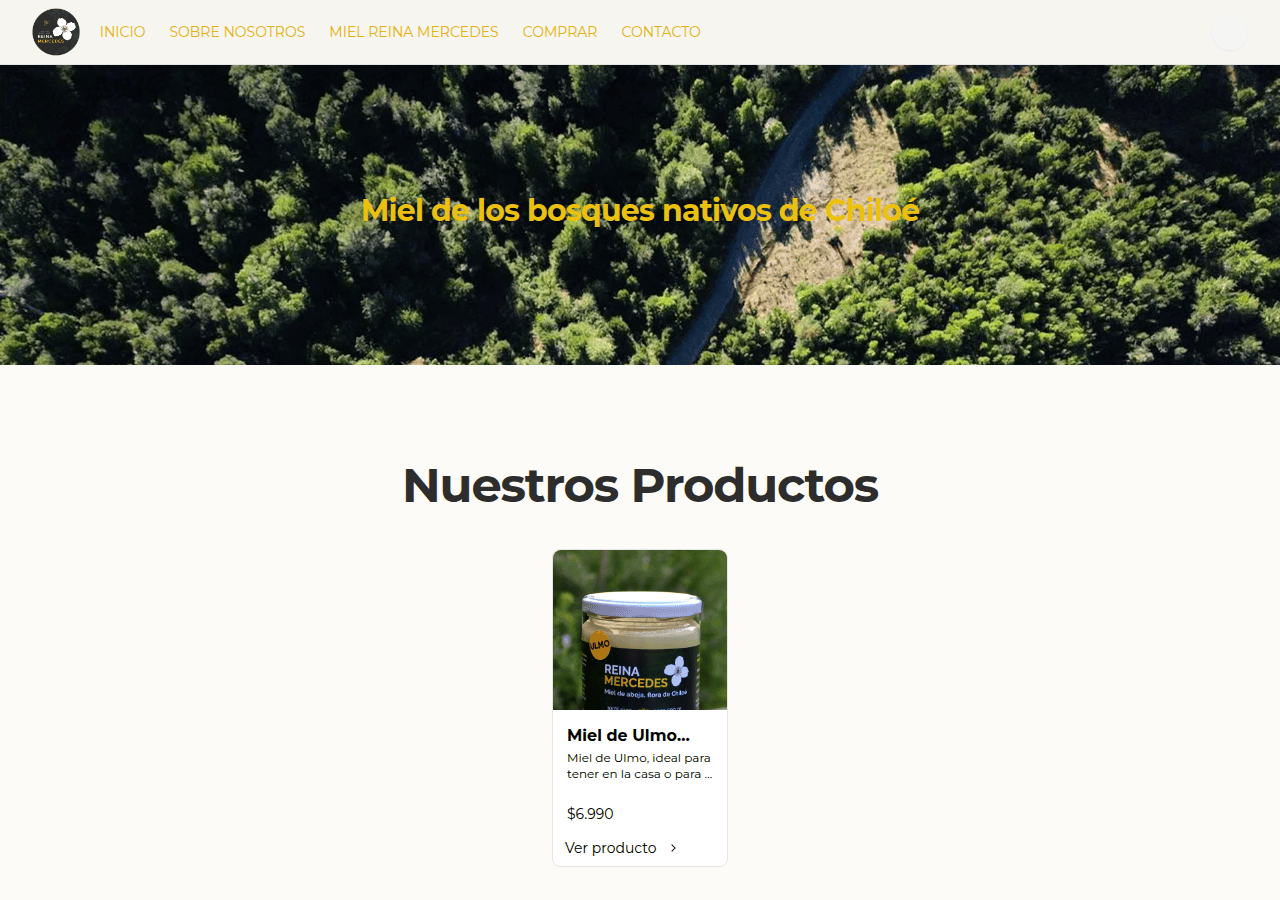 Screenshot of reinamercedes.cl