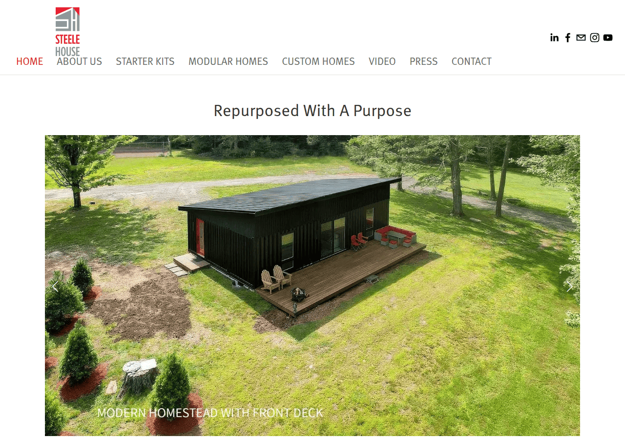 Screenshot of steelehouse.net