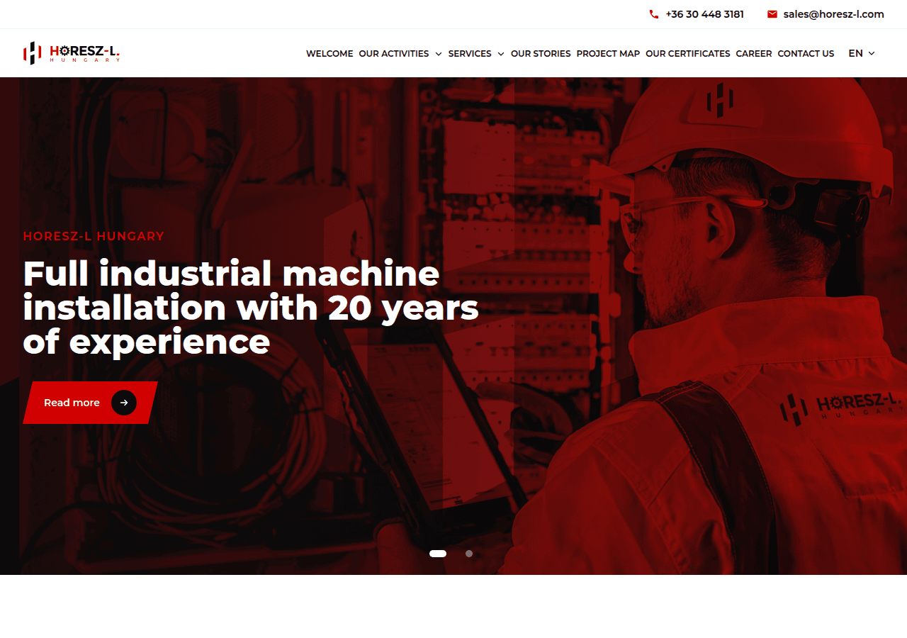 Screenshot of horesz-l.com