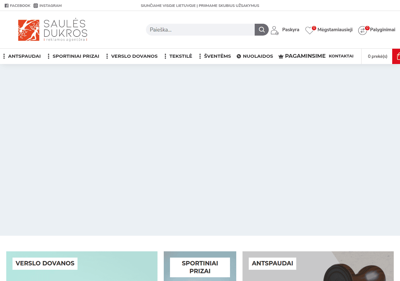 Screenshot of saulesdukros.lt
