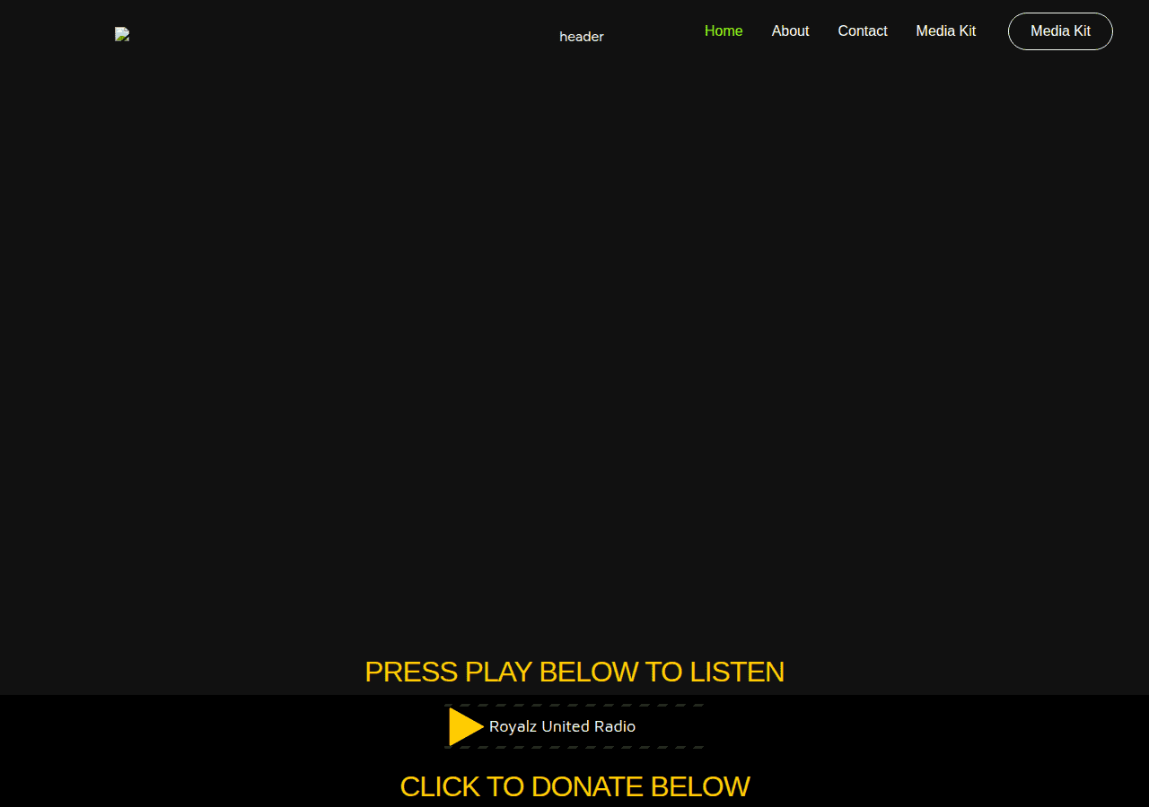 Screenshot of royalzunitedradio.com