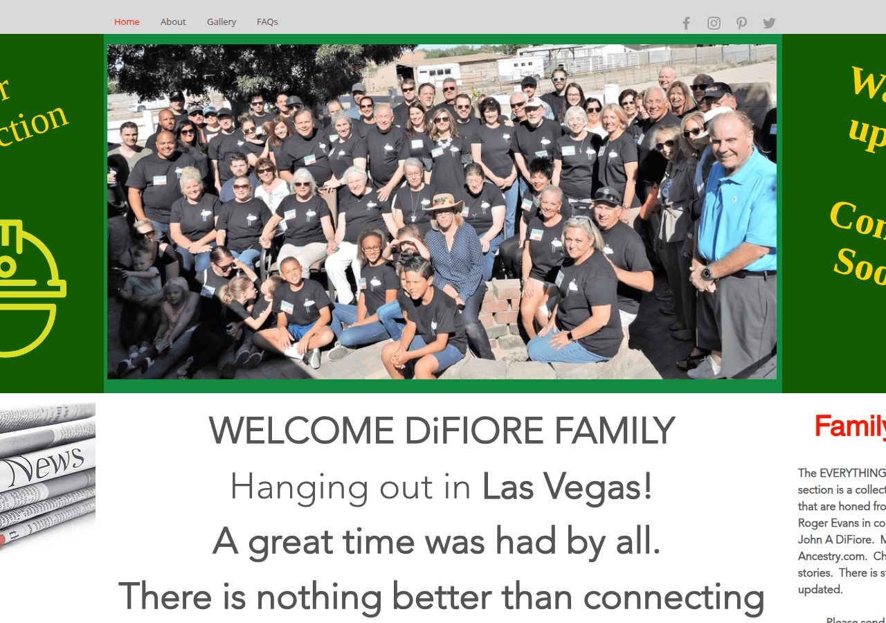 Screenshot of difiorefamily.com