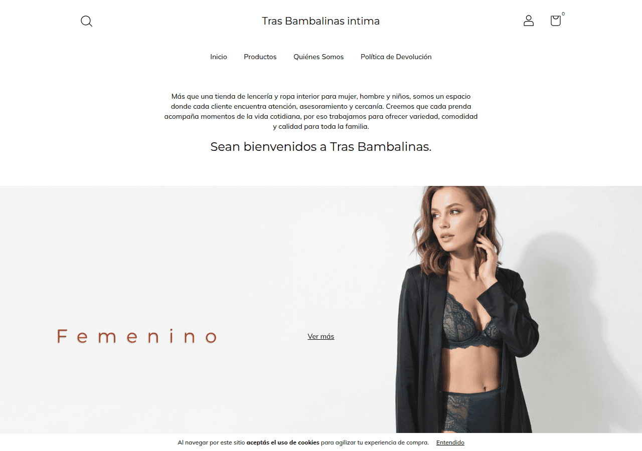 Screenshot of trasbambalinas.com.ar
