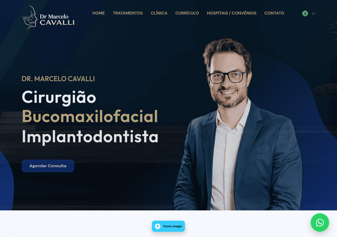 Screenshot of drmarcelocavalli.com.br