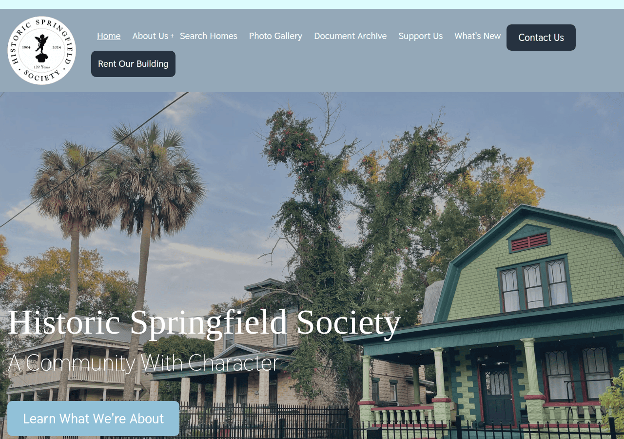 Screenshot of historicspringfield.org