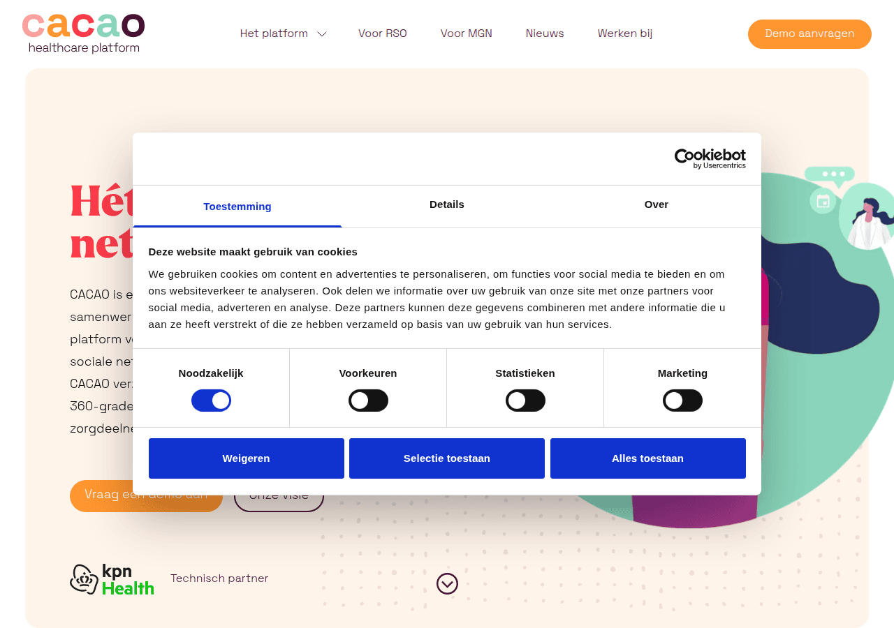 Screenshot of cacao.care