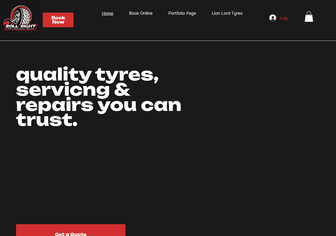 Screenshot of rollrighttyresandmechanical.com.au