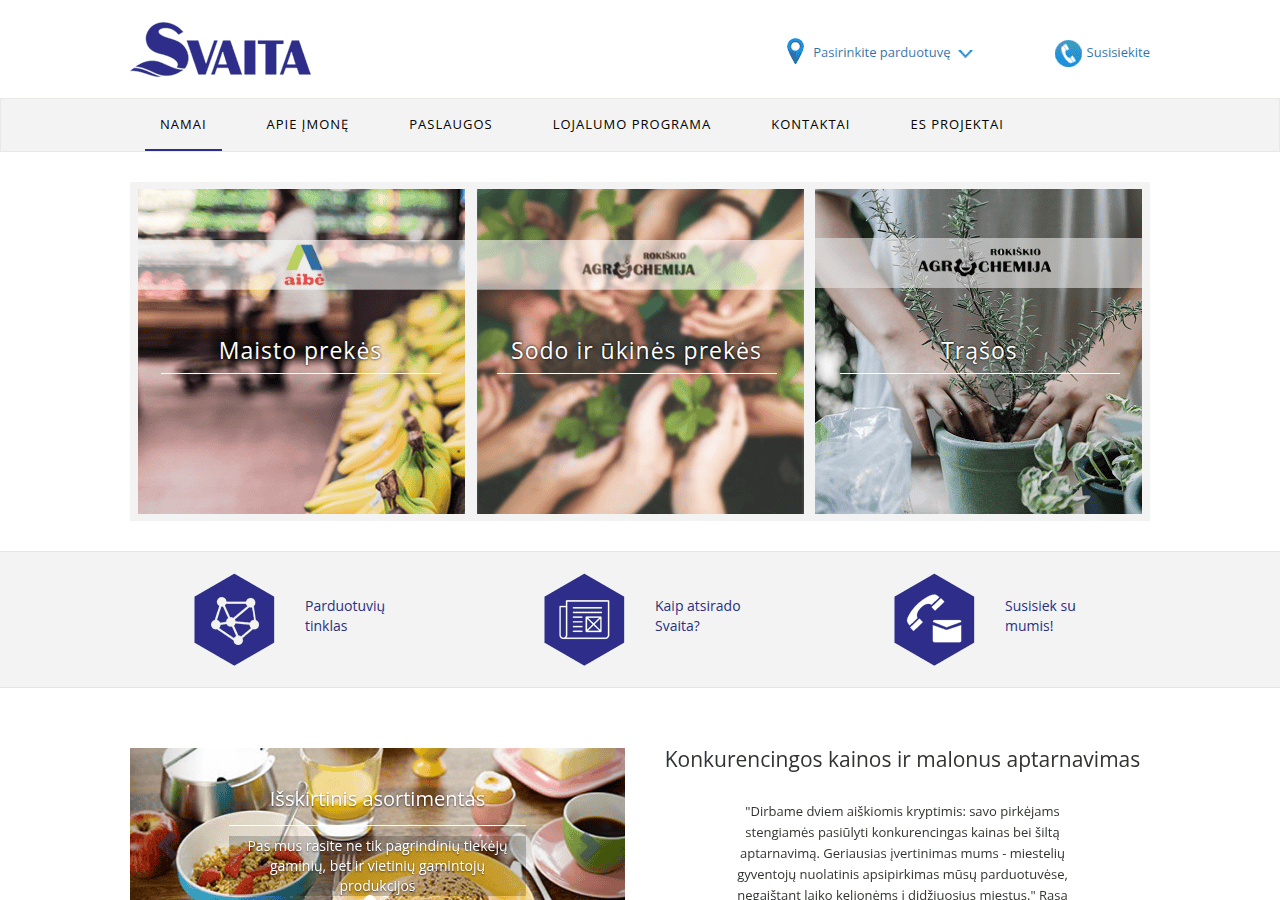 Screenshot of svaita.lt