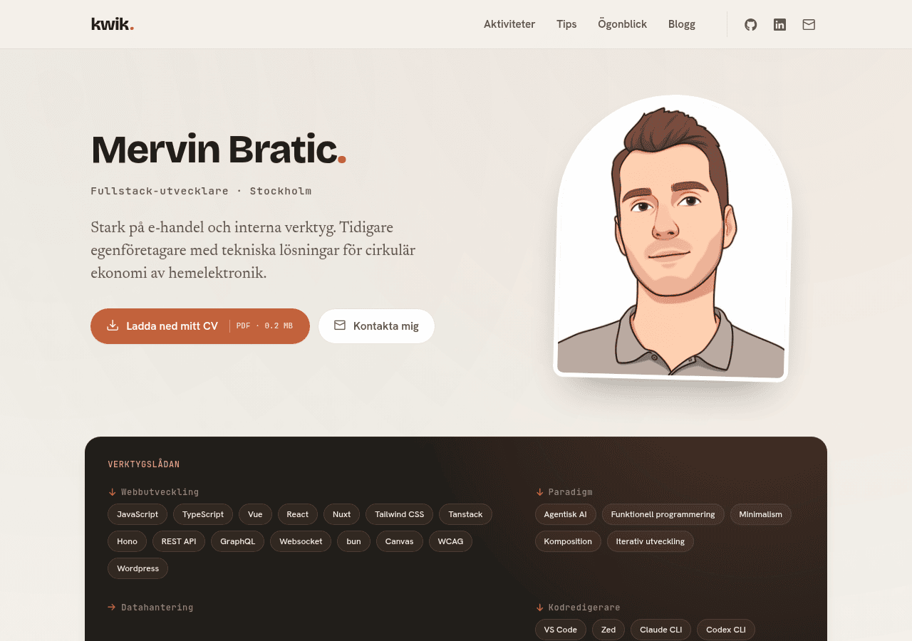 Screenshot of kwik.se