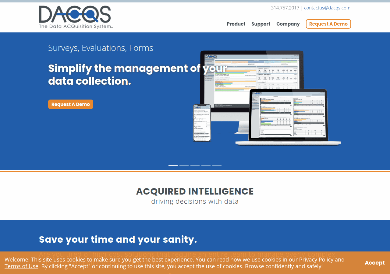 Screenshot of dacqs.com