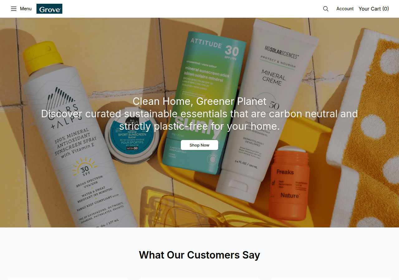 Screenshot of grvhome.shop