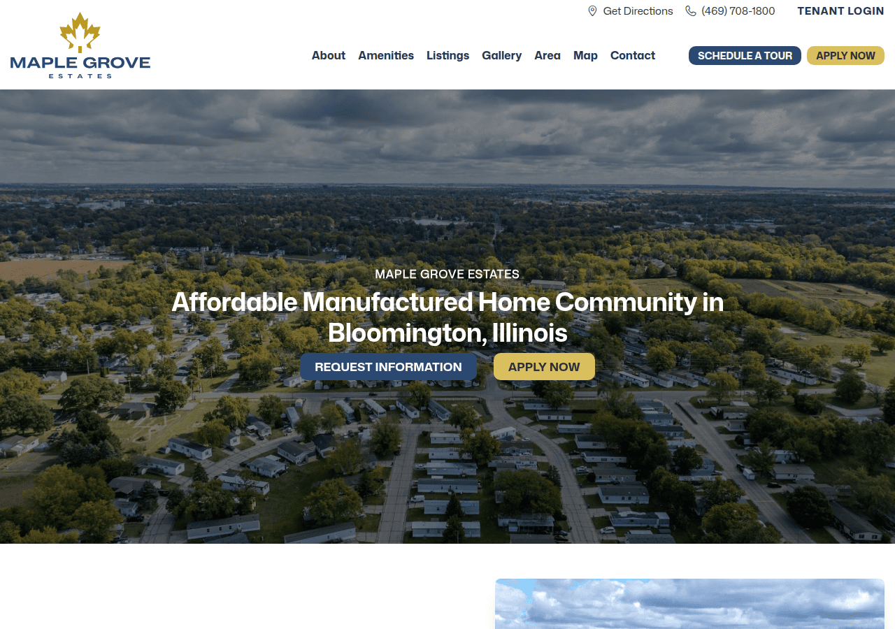 Screenshot of maplegroveestates.net