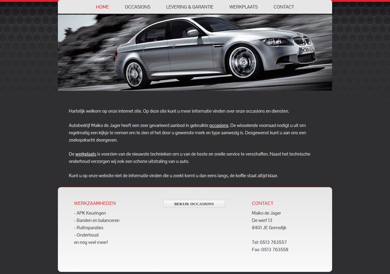 Screenshot of autobedrijfmaikodejager.nl
