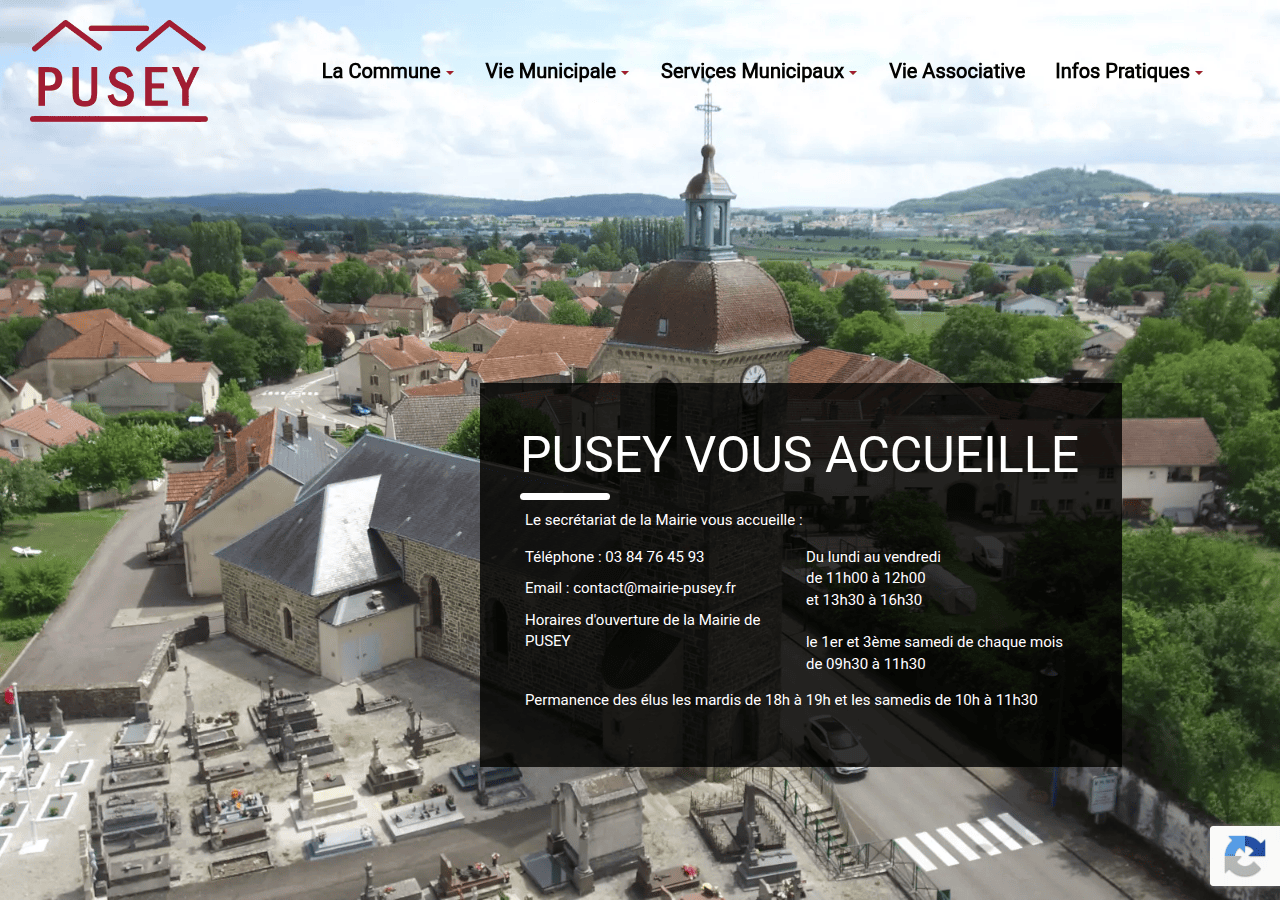 Screenshot of pusey.fr