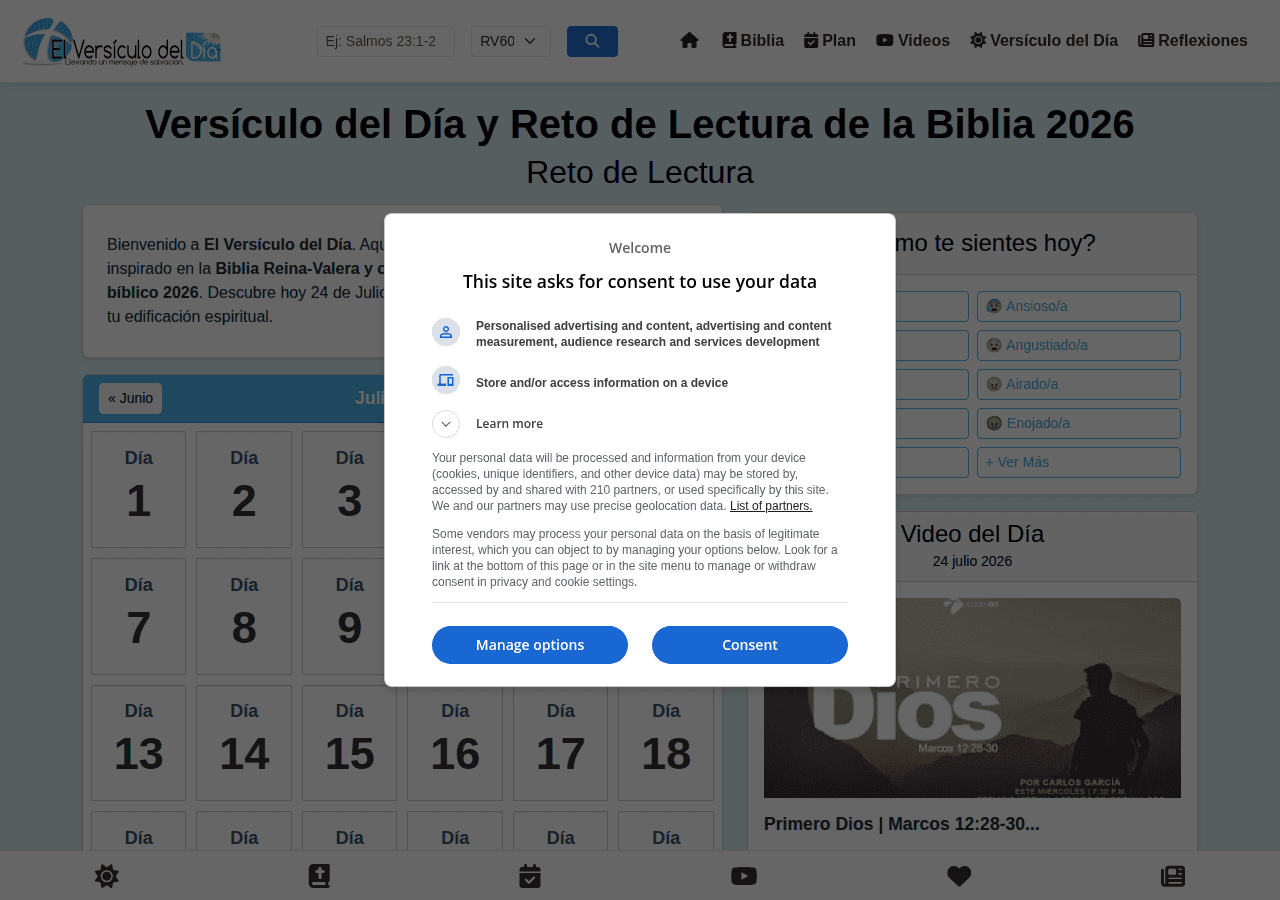 Screenshot of elversiculodeldia.com