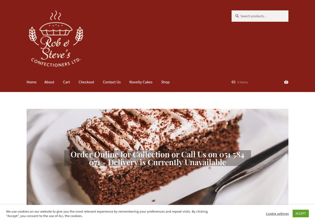 Screenshot of robandsteves.ie