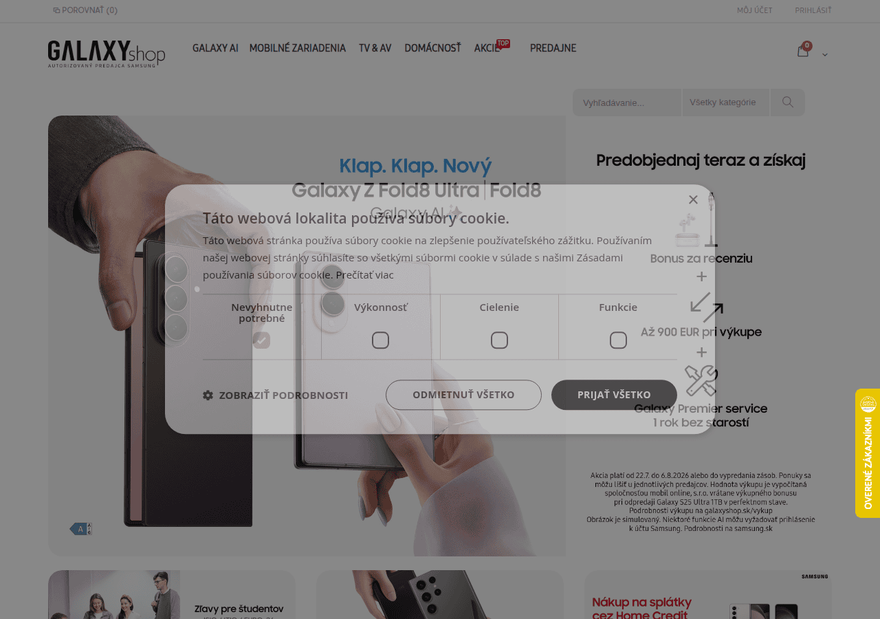 Screenshot of galaxyshop.sk
