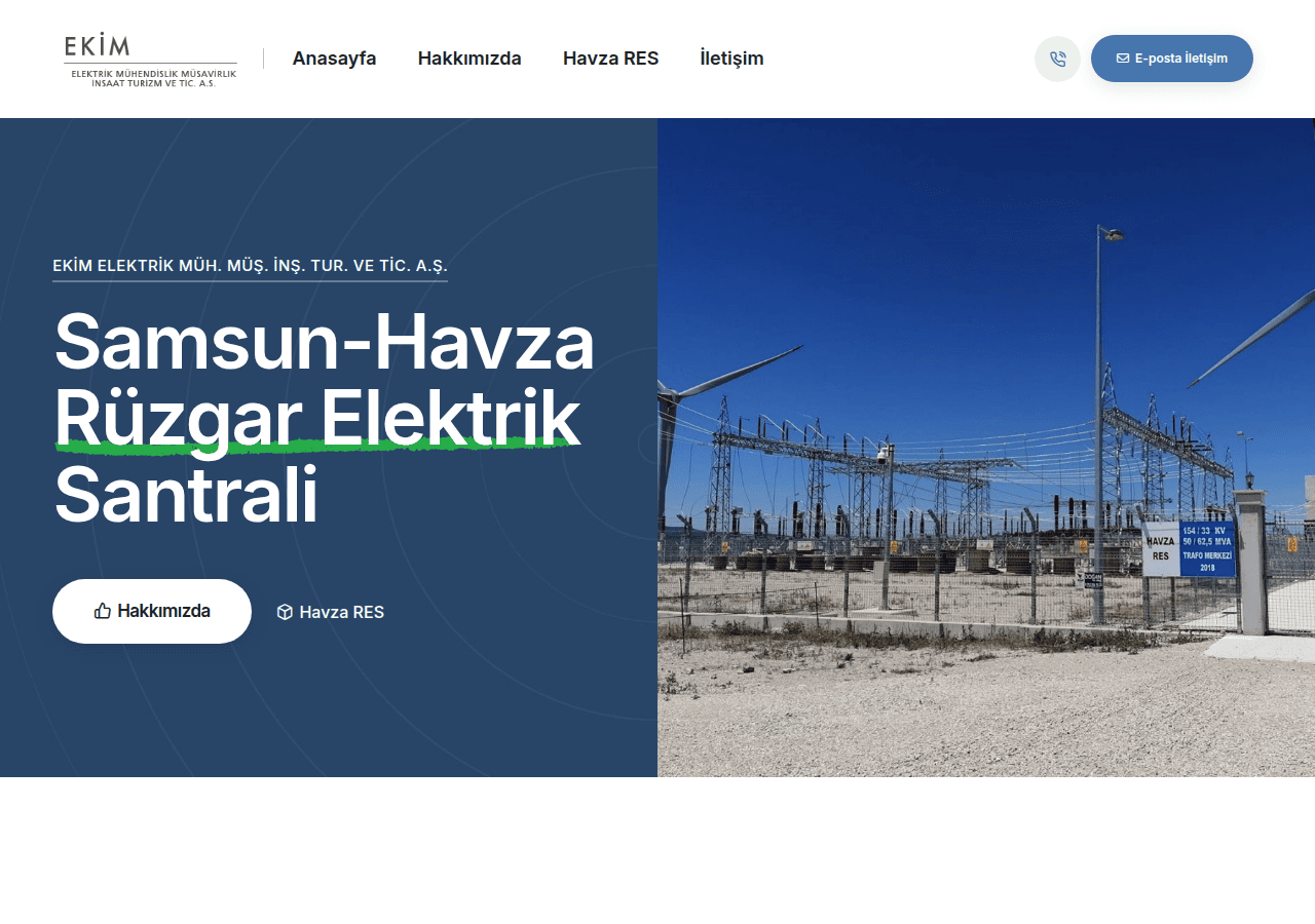 Screenshot of ekimelektrik.com.tr