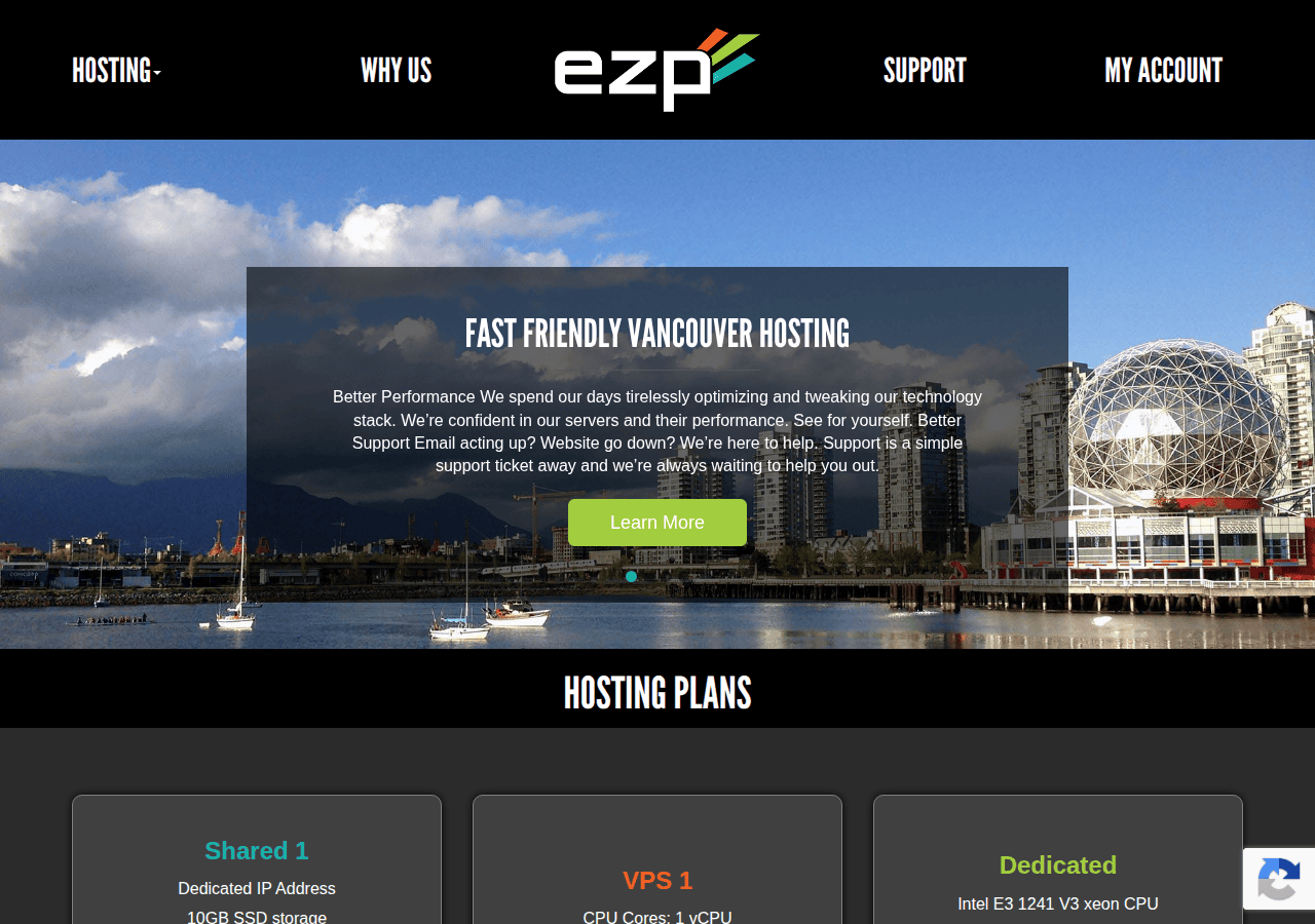 Screenshot of ezp.net