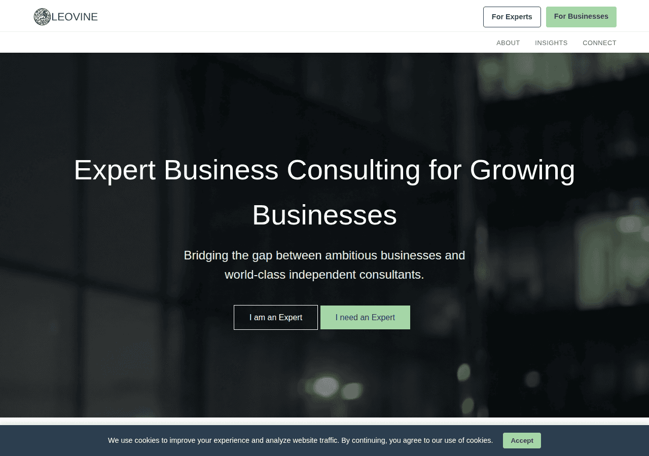 Screenshot of leovine.com