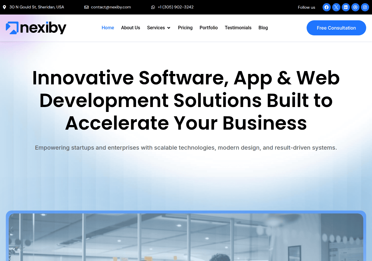 Screenshot of nexiby.com